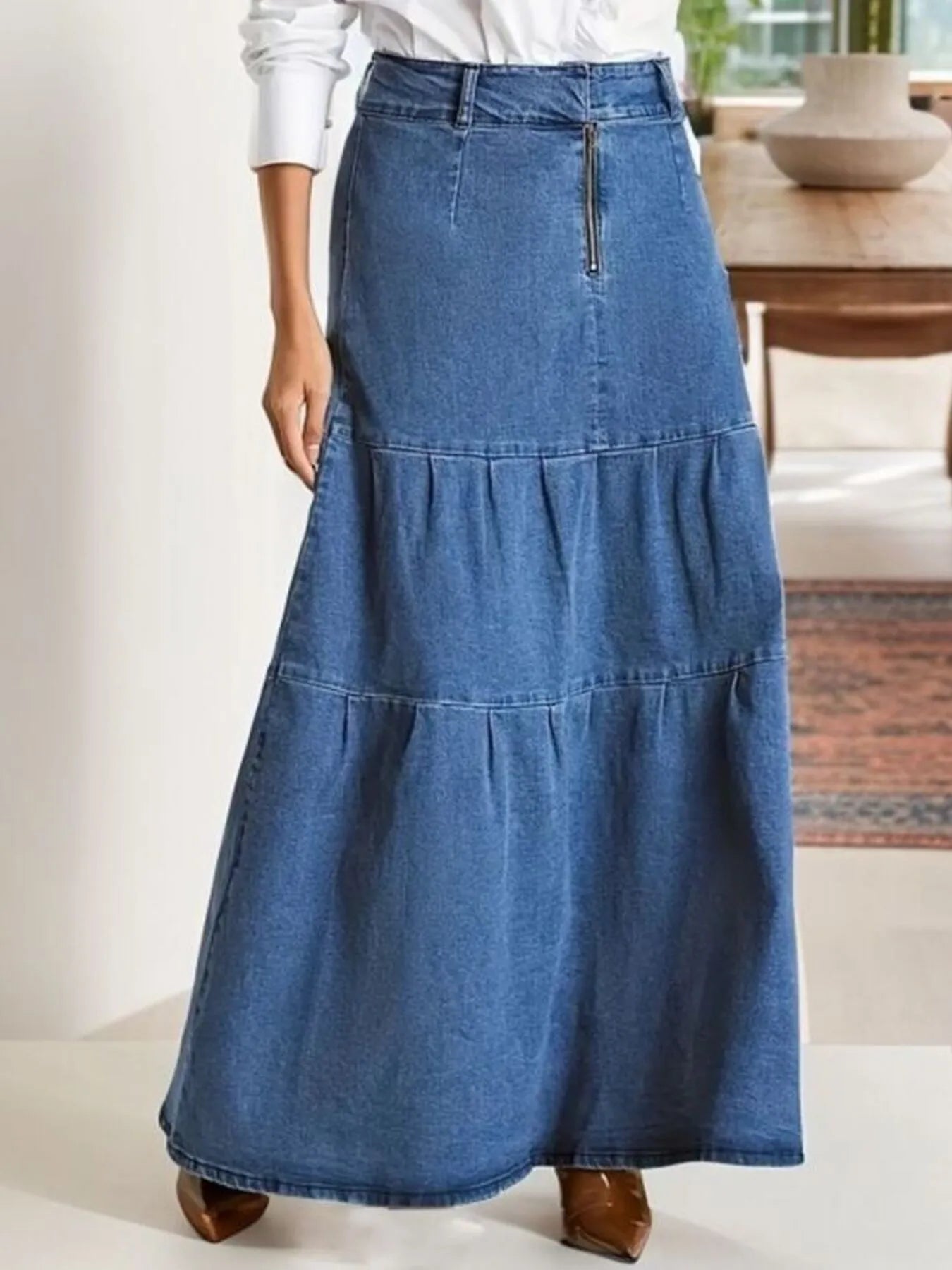 The Charlotte Denim Skirt